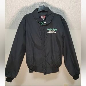 Vintage Quaker State NASCAR‎ Racing Black Jacket, Sz:Large